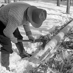 Skogsarbeideren Martinus Nordal (1890-1967) fra Elverum, fot