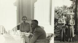 Major Walter Shuldham og frue, antagelig på hotellrestaurant