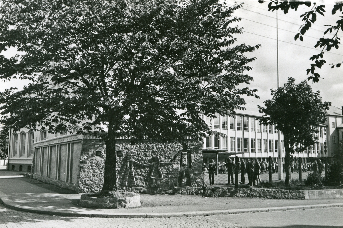 Hauge skole sett mot nordøst, ca. 1956.