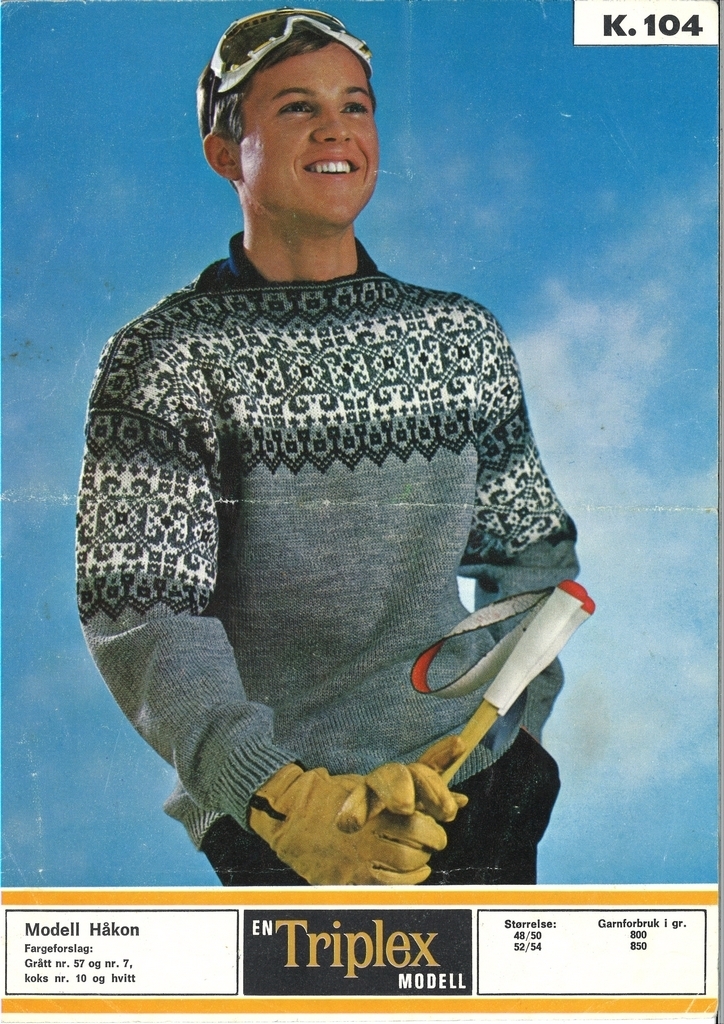 Mann i strikket genser.