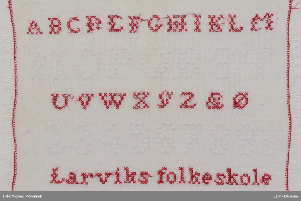 Alfabetet, tallrekken og Larvik folkeskole 1915
