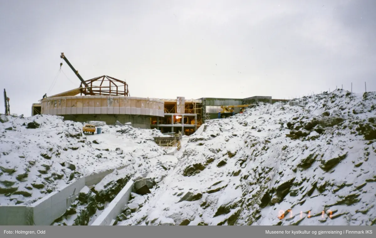 Nordkapp. Prosjekt "Nordkapp 1990". Utbygging av Nordkapphallen. 17.11.1987.