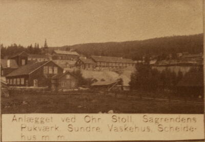 Historisk bilde, Saggrenda, gruveanlegget. (Foto/Photo)