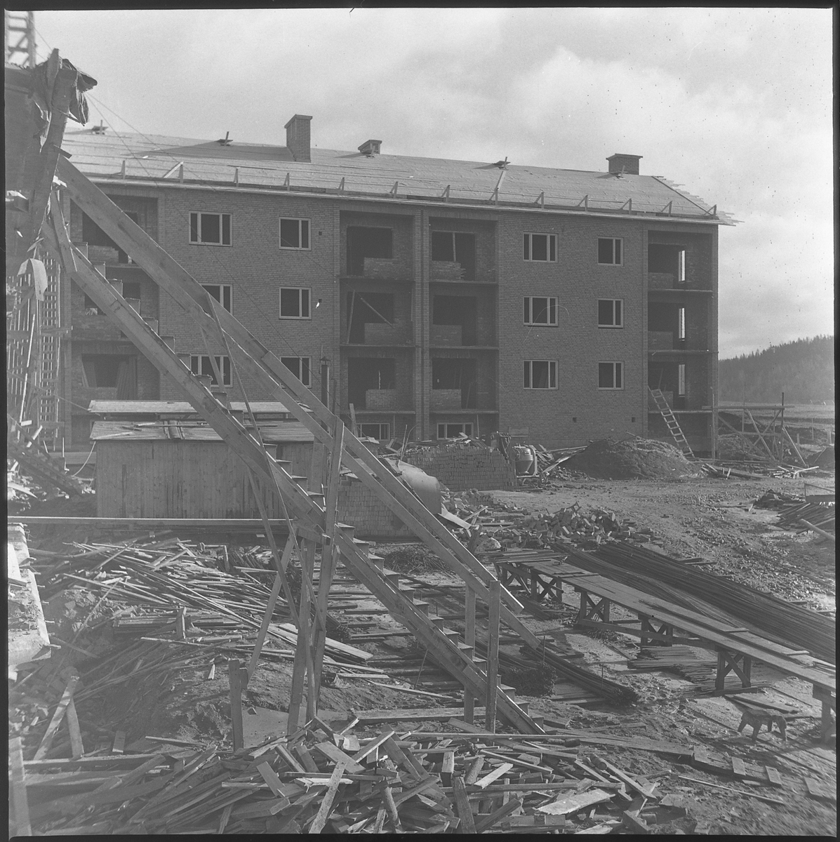 Uppbyggnad av Stockslycke, kv Borgmästaren 1, 19 febr 1950