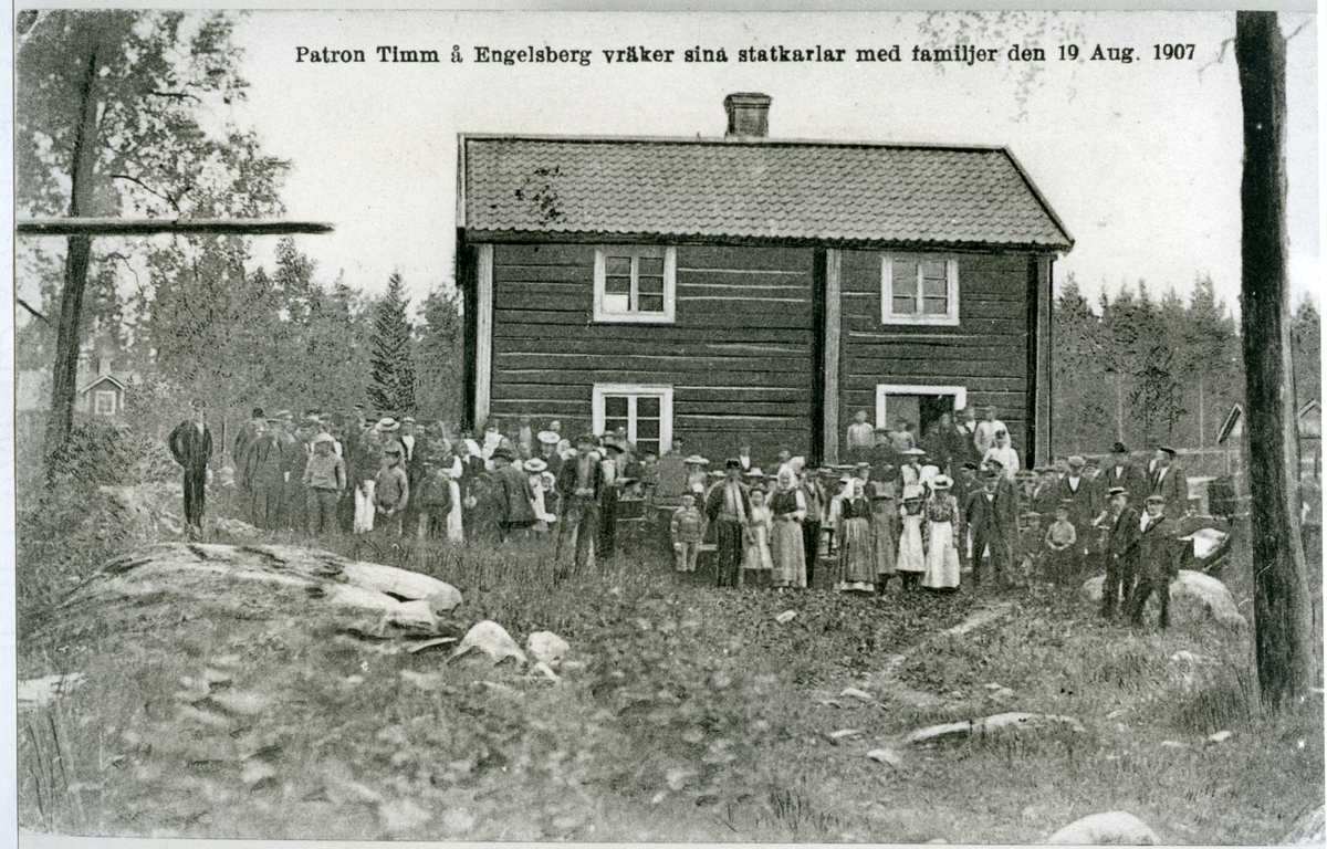Västervåla sn, Fagersta kn, Ängelsberg.
Vräkning av statkarlar med familjer, 1907.