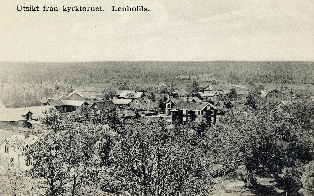 Utsikt från kyrktornet, Lenhovda, 1908.