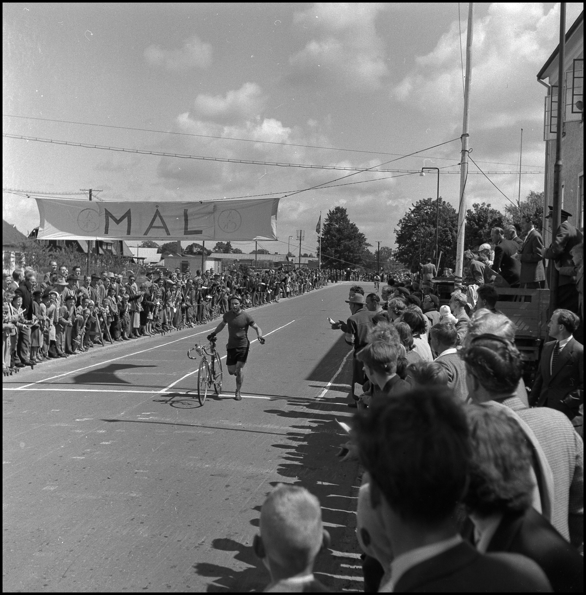 Cykeltävling, april 1952