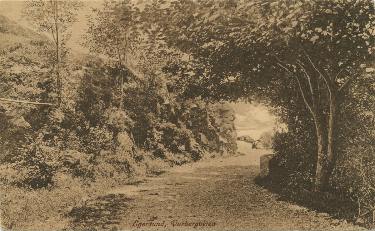 Varbergveien, Egersund ca. 1920.