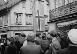 Velkomst for Arne Friestad, 30. mai 1945.
