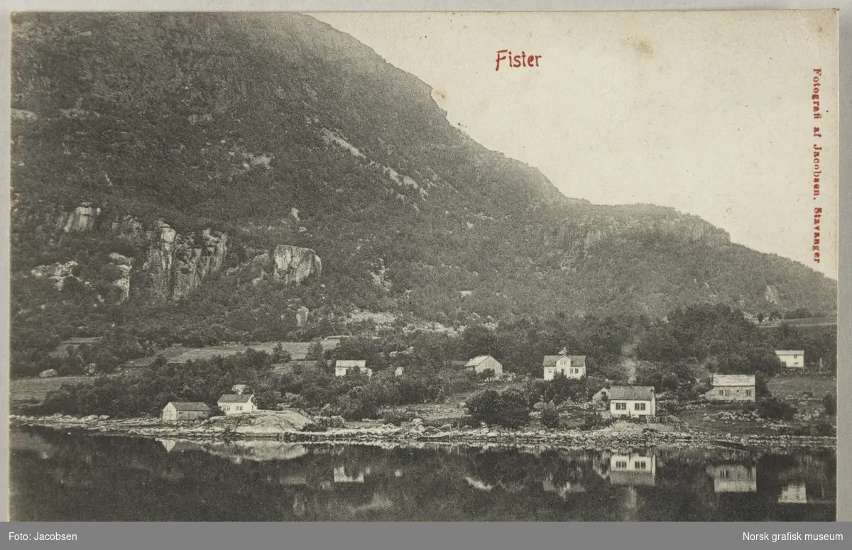 Postkort over Fister i Hjelmeland.