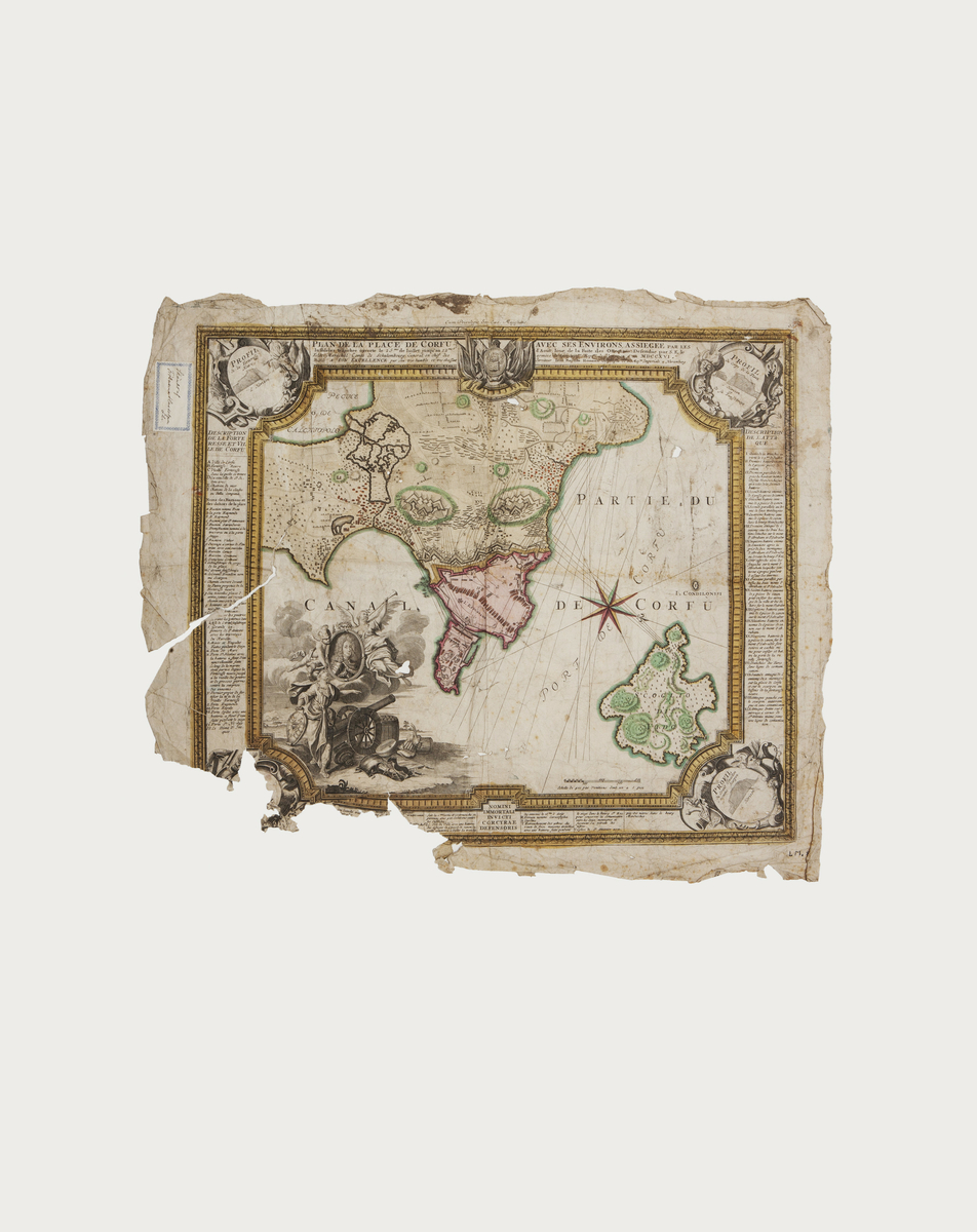 Karta Över Korfu 1716