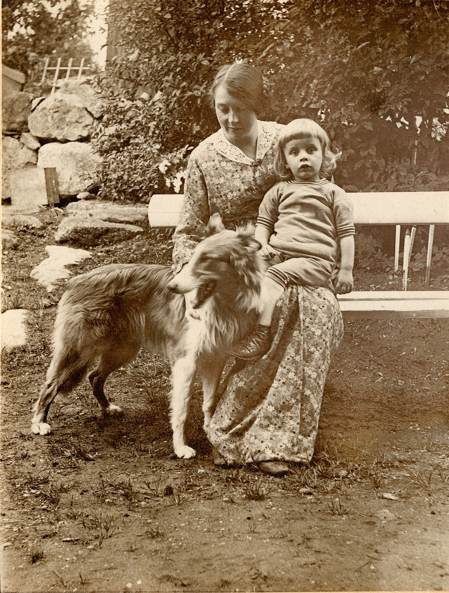 1)Anders Castus Svarstad på sin mors fang og med en skotsk fårehund.2)Anders 3)Anders med hunden 4)Anders sammen med sin far, Anders Castus Svarstad, og hunden. 