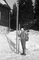 Det gamle skimuseet på Frognerseteren. En skiløper anno 1940