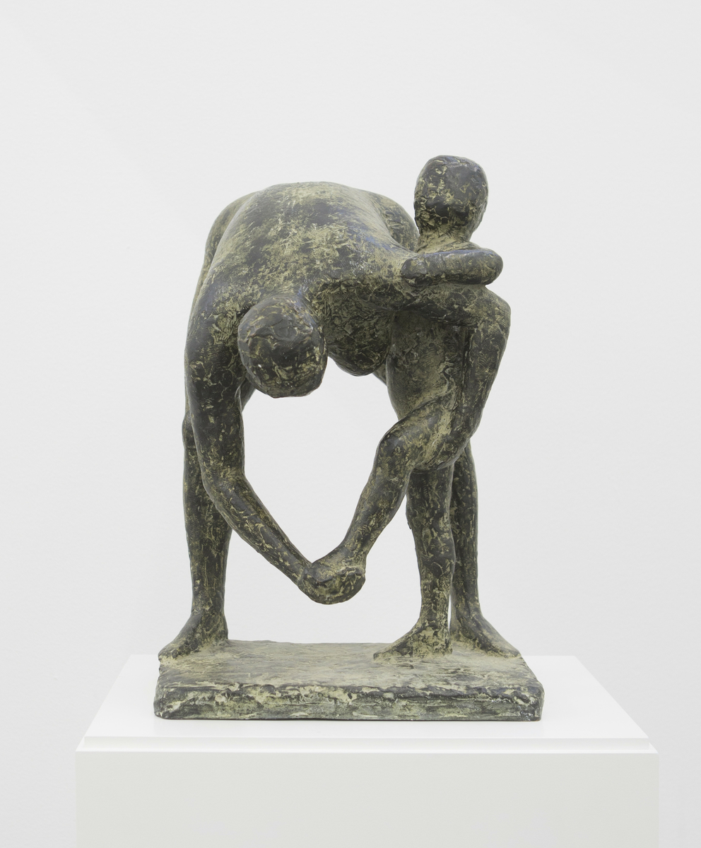 Kvinde med dreng [Bronseskulptur]