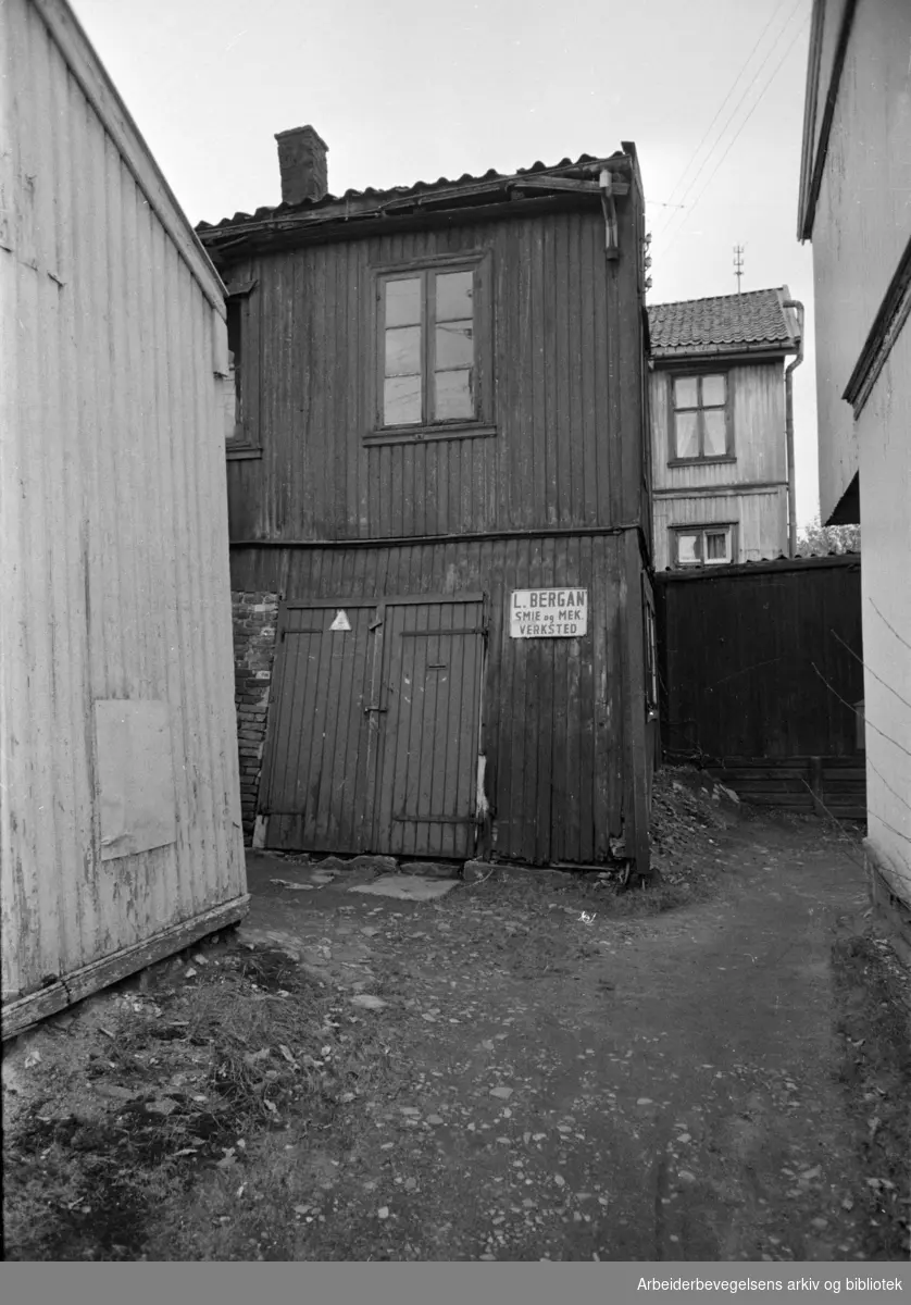 Rodeløkka. Bakgårdsidyll. November 1969