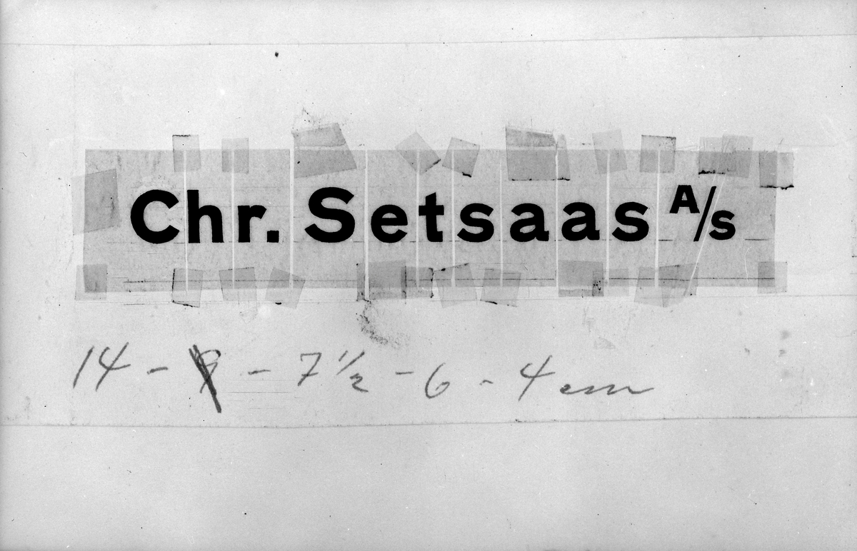Christian Setsaas A/S, navneskilt