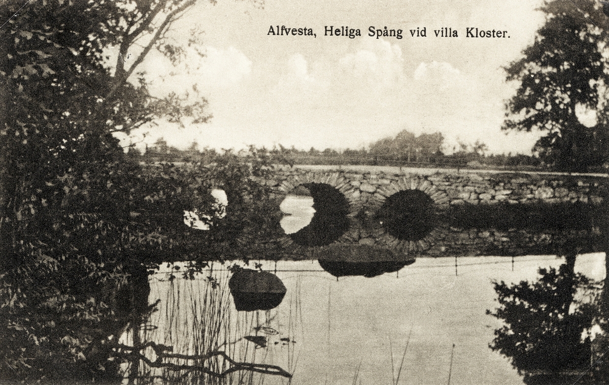 Alvesta, "Heliga Spång" vid Villa Kloster, ca 1900-1905.