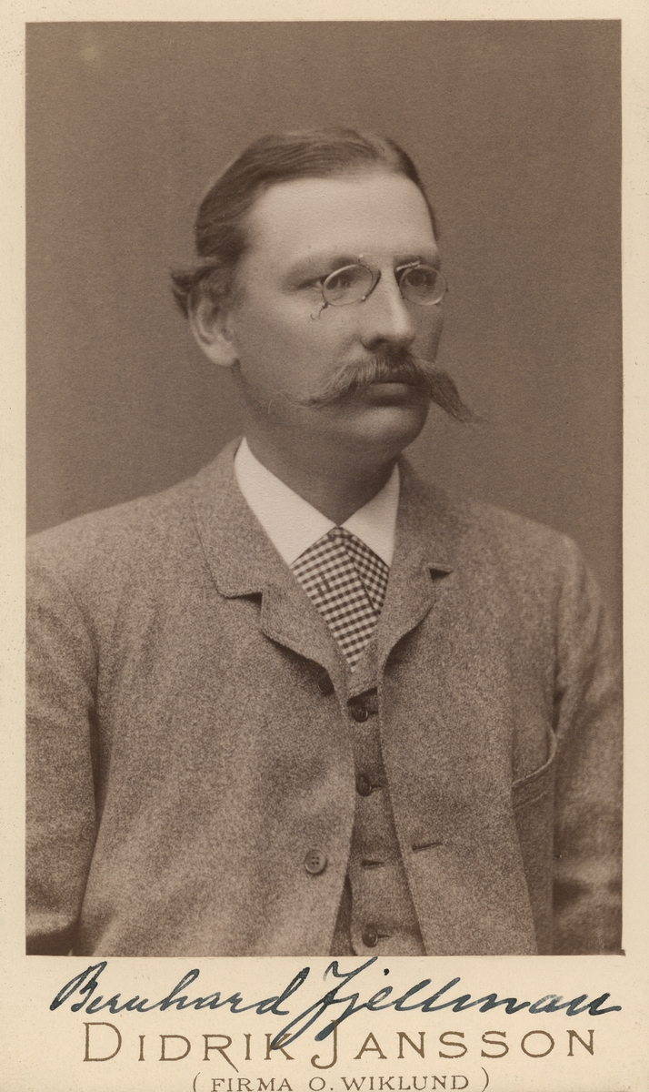 Bernhard Fjellman, född 1850-03-24 i Kila, död 1937-05-04 i Västerås.