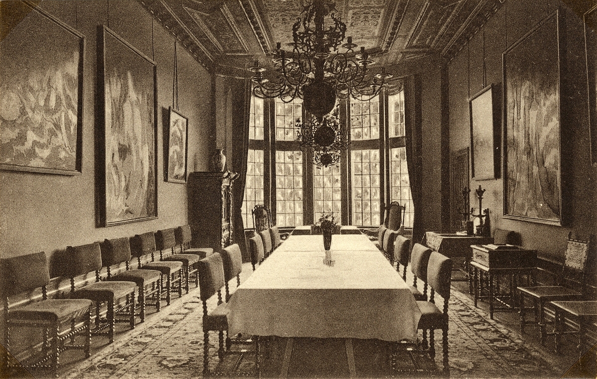 Matsalen på Teleborgs slott, ca. 1916.