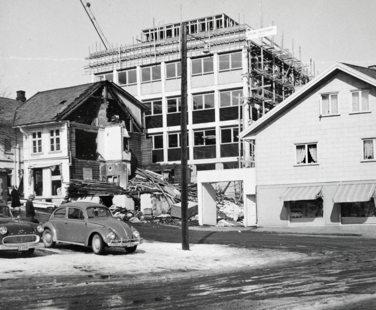 Opkofa og Gamletorvet 1963, riving av Pedersen-gården