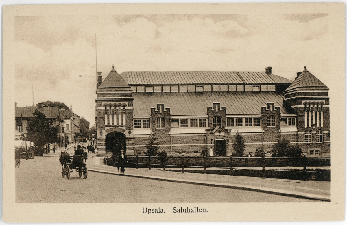 Vykort - Saluhallen, Uppsala