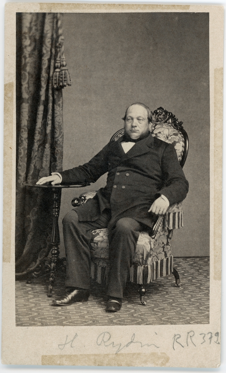 Kabinettsfotografi - professor Herman Rydin, Uppsala 1862
