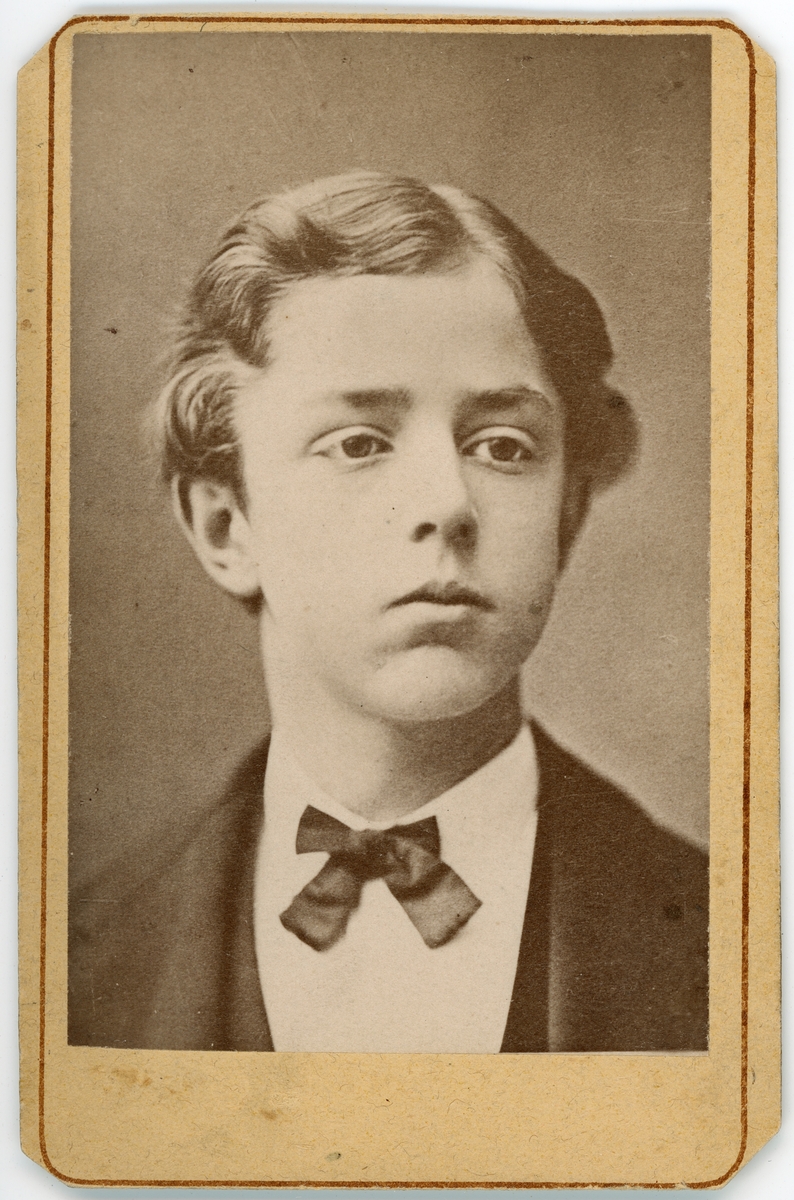 Kabinettsfotografi - kronprins Gustaf, 1875