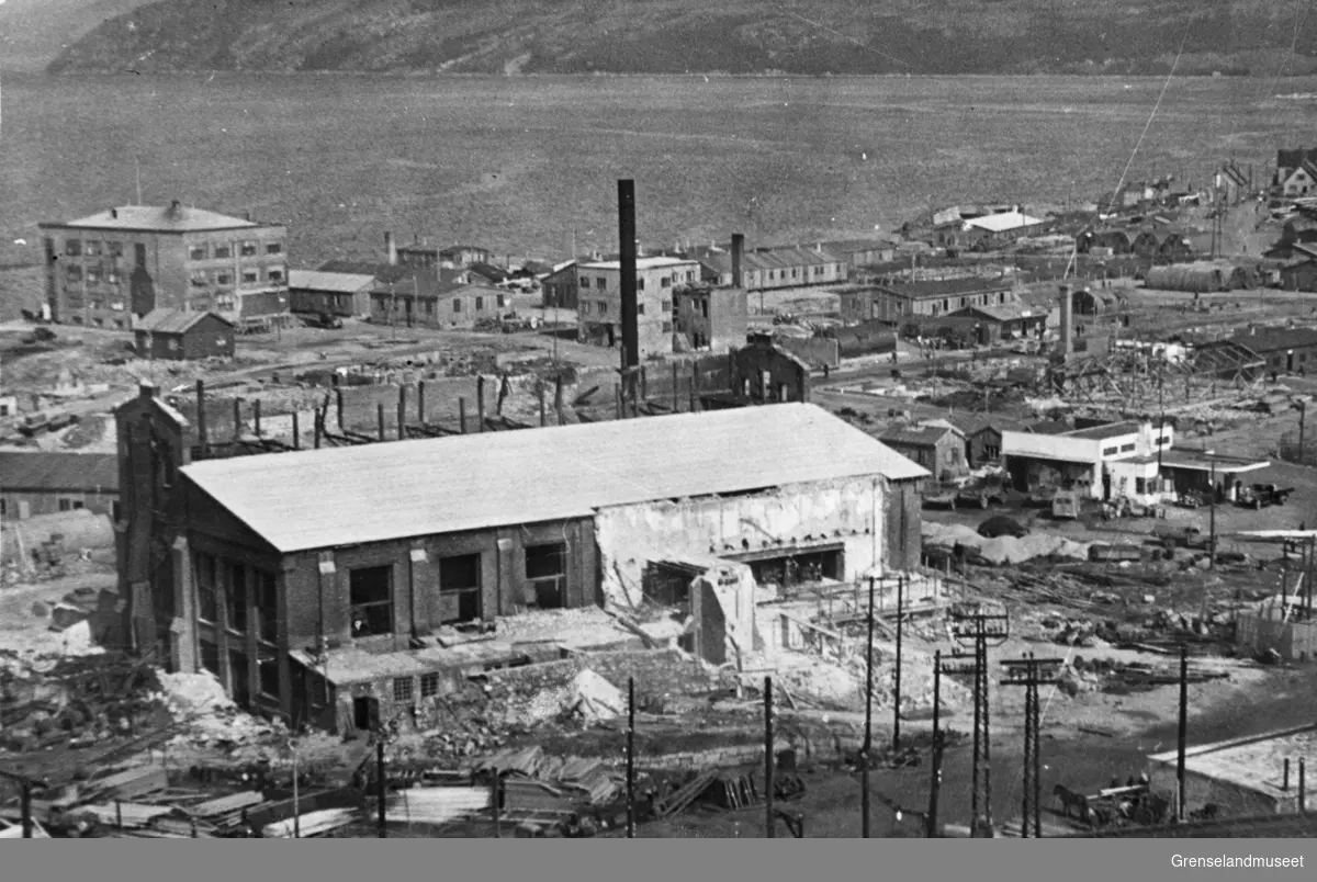 Maskinhalltaket på Dampsentralen, 15. august 1946.