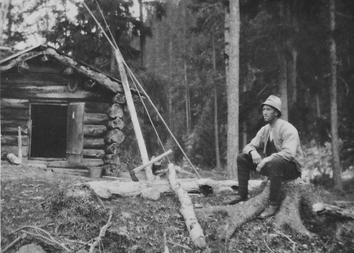 Kjølbekkbua i nedre Aumdalen, Alvdal, før 1920. 