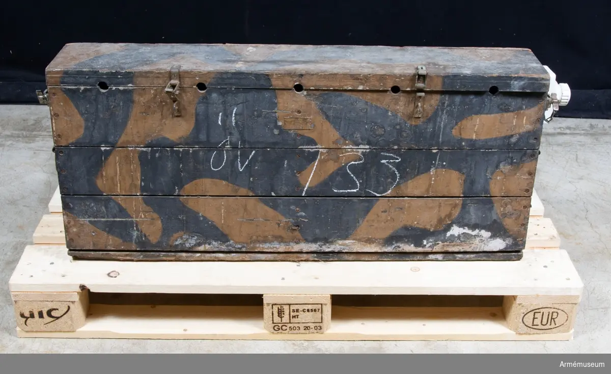 Ack låda Nife 20 v kamoflagemålad, t ci m/1933.