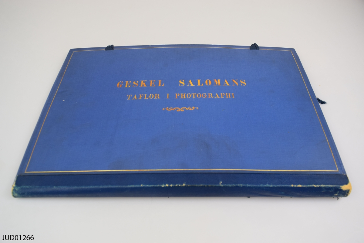Mapp ”Geskel Salomans Taflor i photographi” med diverse dokument, fotografier, tidningsartiklar, korrespondens, fotografiska reproduktioner av målningar.