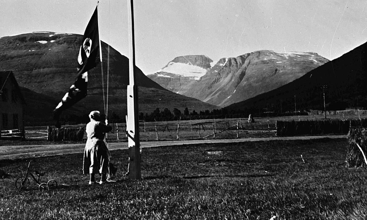 Flaggstang på Øvergård