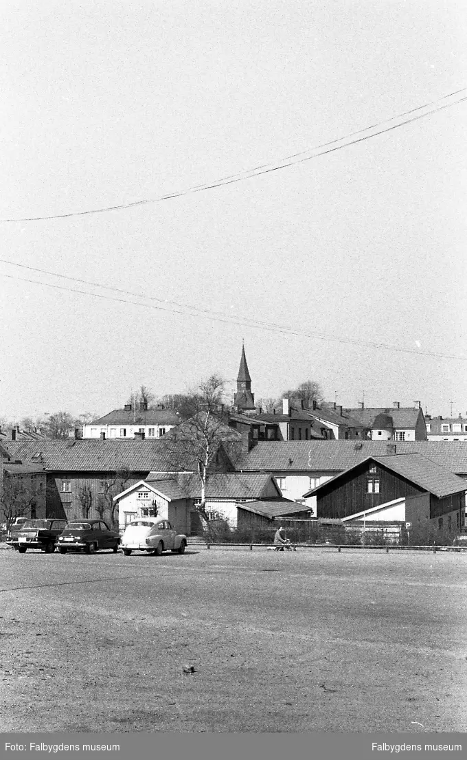 Byggnadsinventering 1972. Utsikt från Hästbacken mot NV.