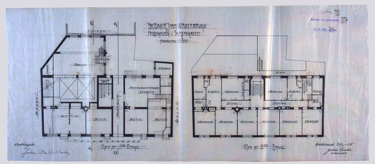 Plan af 1ste etage [Plantegning]