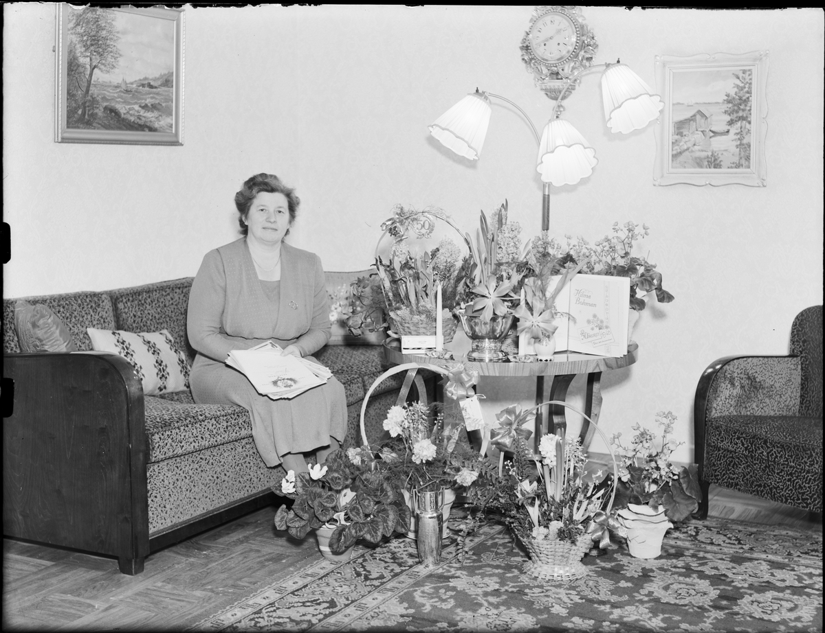 Hilma Bohman firar 50-årsdag, Östhammar, Uppland 1948