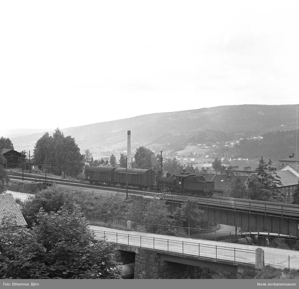 Damplokomotiv type 18c i skiftetjeneste på Lillehammer stasjon