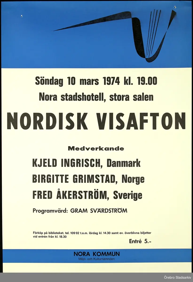 Kjeld Ingrisch, Birgitte Grimstad, Fred Åkerström, Programvärd Gram Svärdström