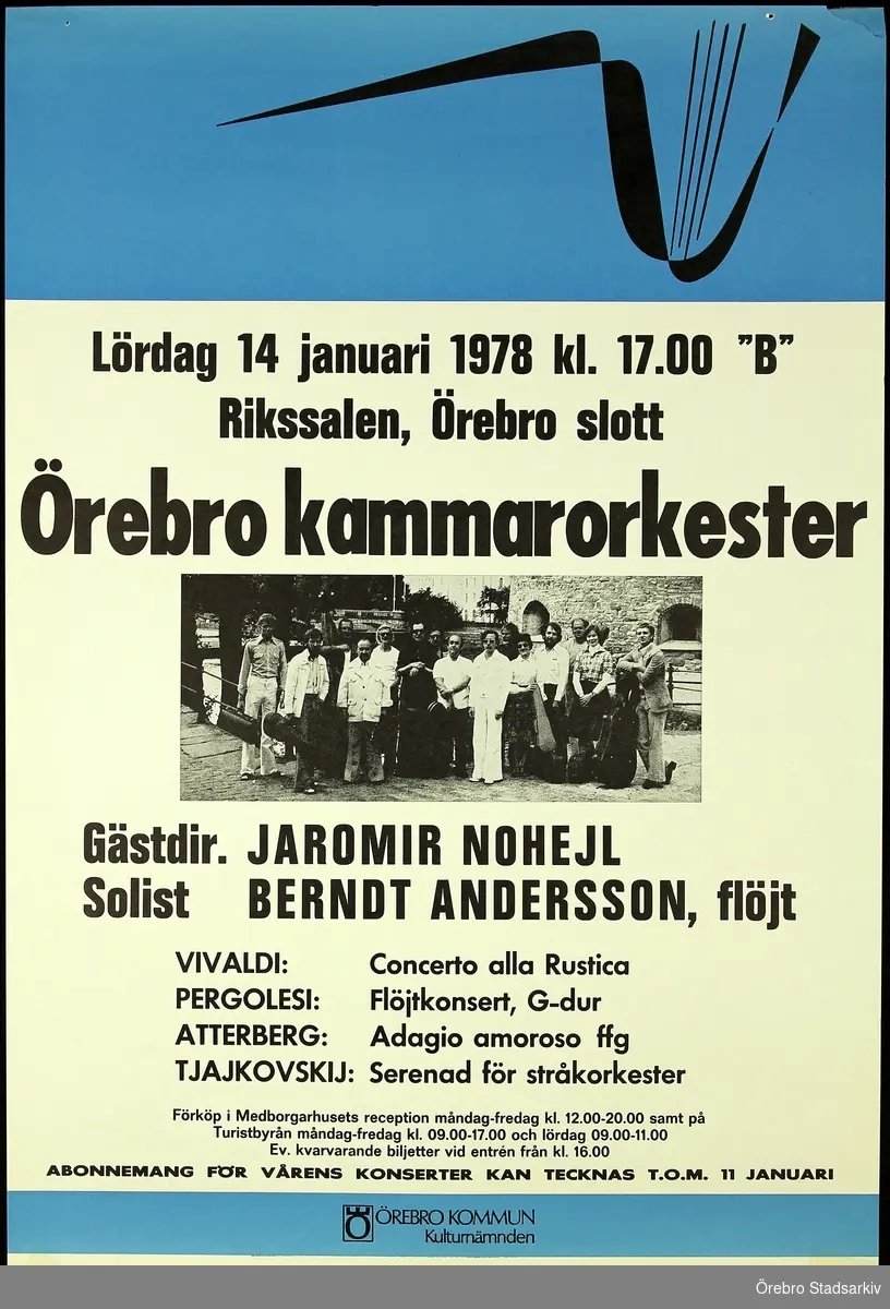 Solist Flöjtist Berndt Andersson, Dirigent Jaromir Nohejl