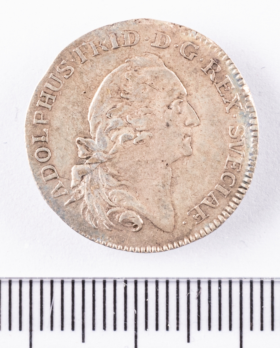 Mynt, Sverige, 1/8 riksdaler, 1768.