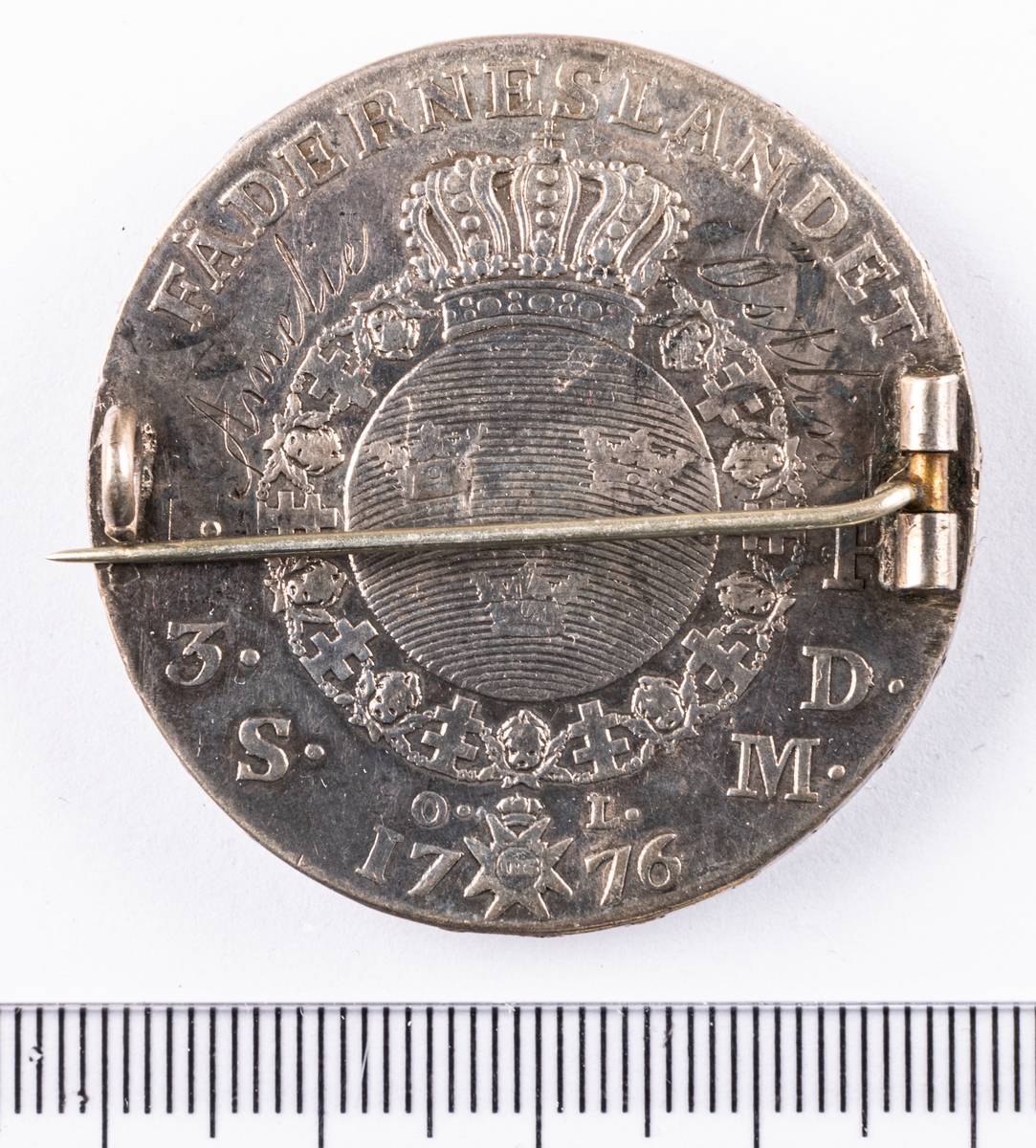 Mynt, Sverige, 1 riksdaler, 3 daler s.m, 1776.