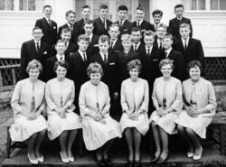 Klasse bilde fra Hunn Spesialskole ca 1963. Gruppe 28 elever