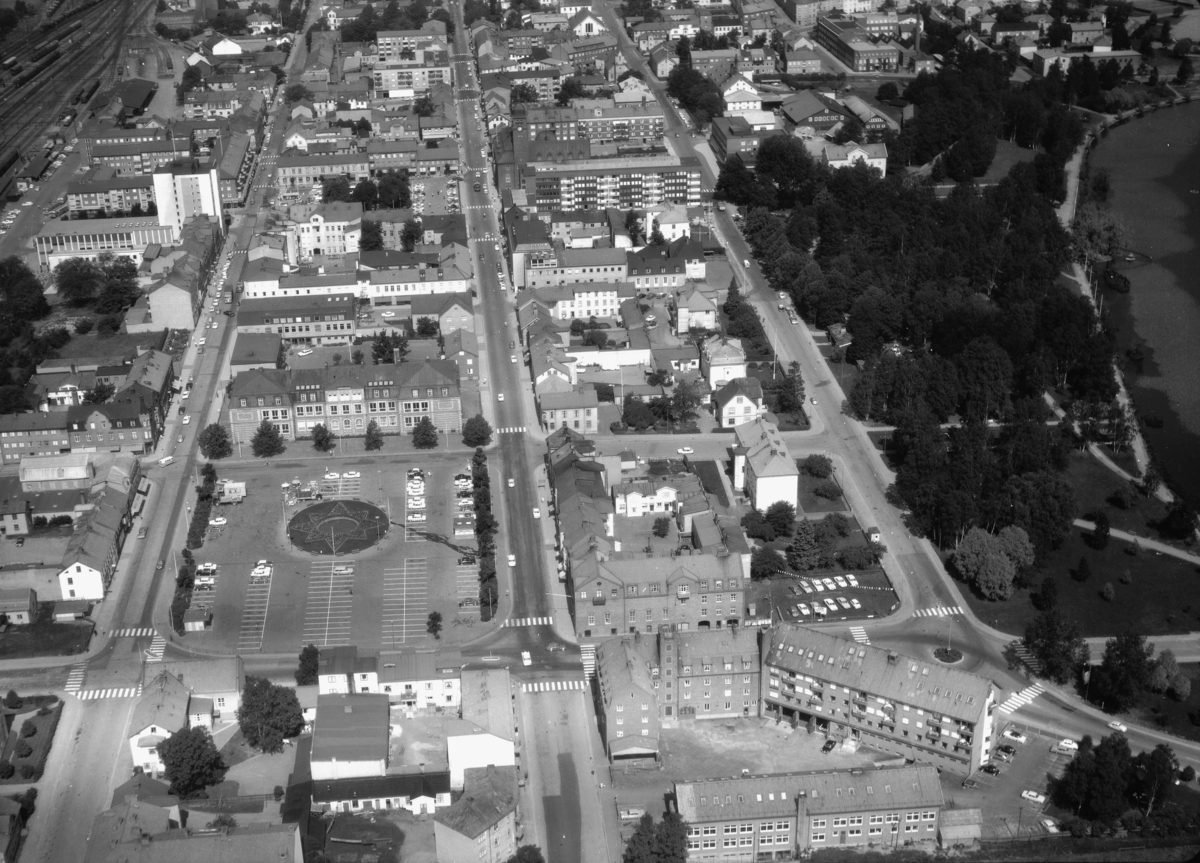 Flygfoto över  Nässjö i Jönköpings län. 1263/1966