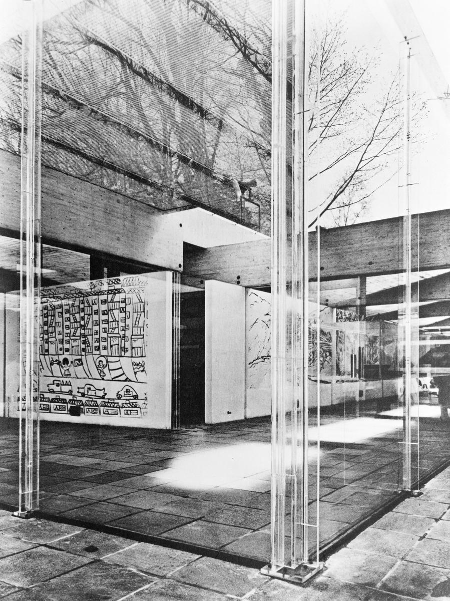 Norges paviljong til verdensutstillingen i Brüssel 1958, tegnet av arkitekt Sverre Fehn.