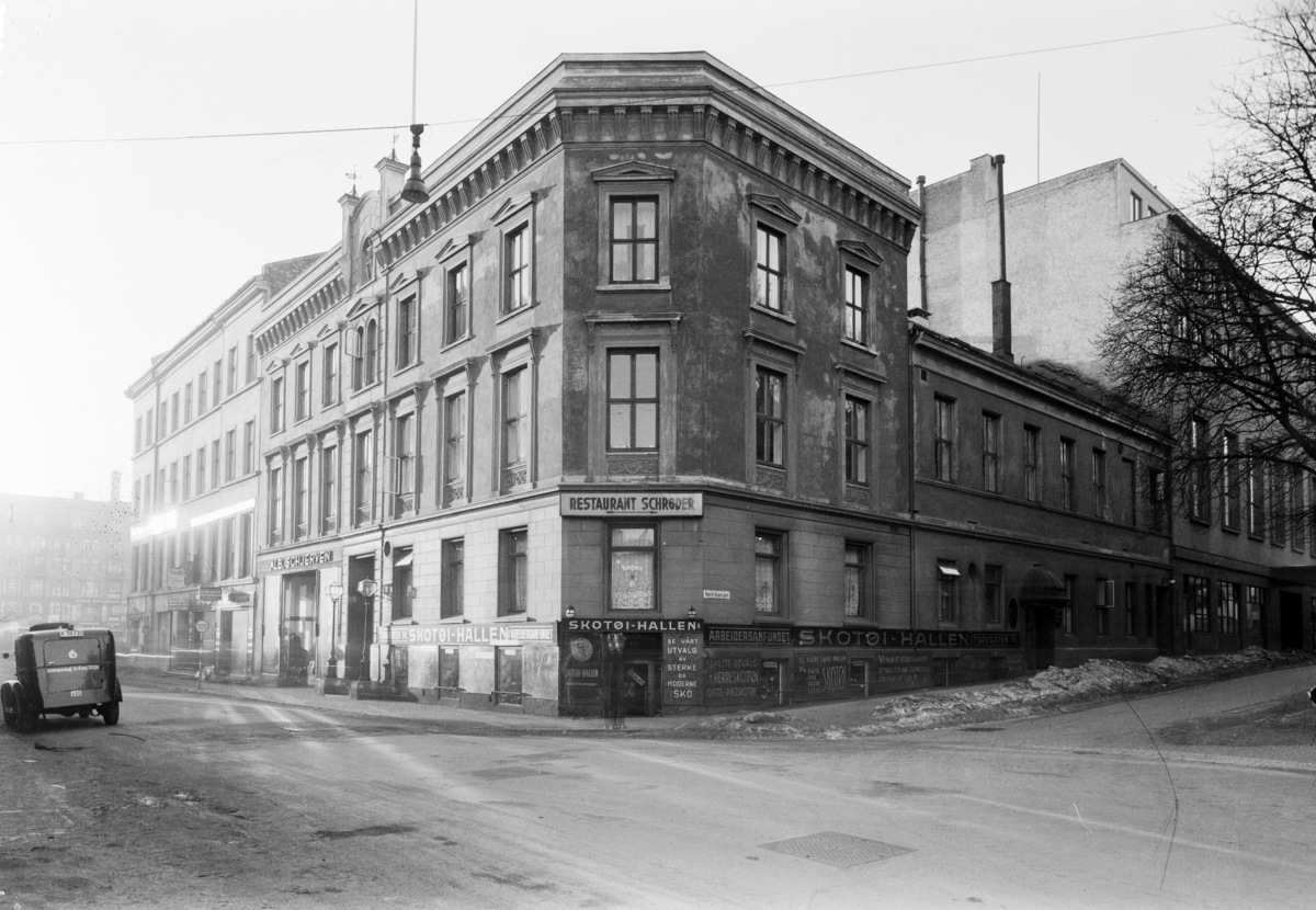 Arkitekturfoto av fasaden på Oslo Arbeidersamfund.