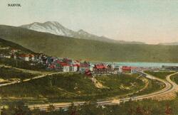 Bebyggelse i Narvik. I høyre billedkant fra venstre sporet t