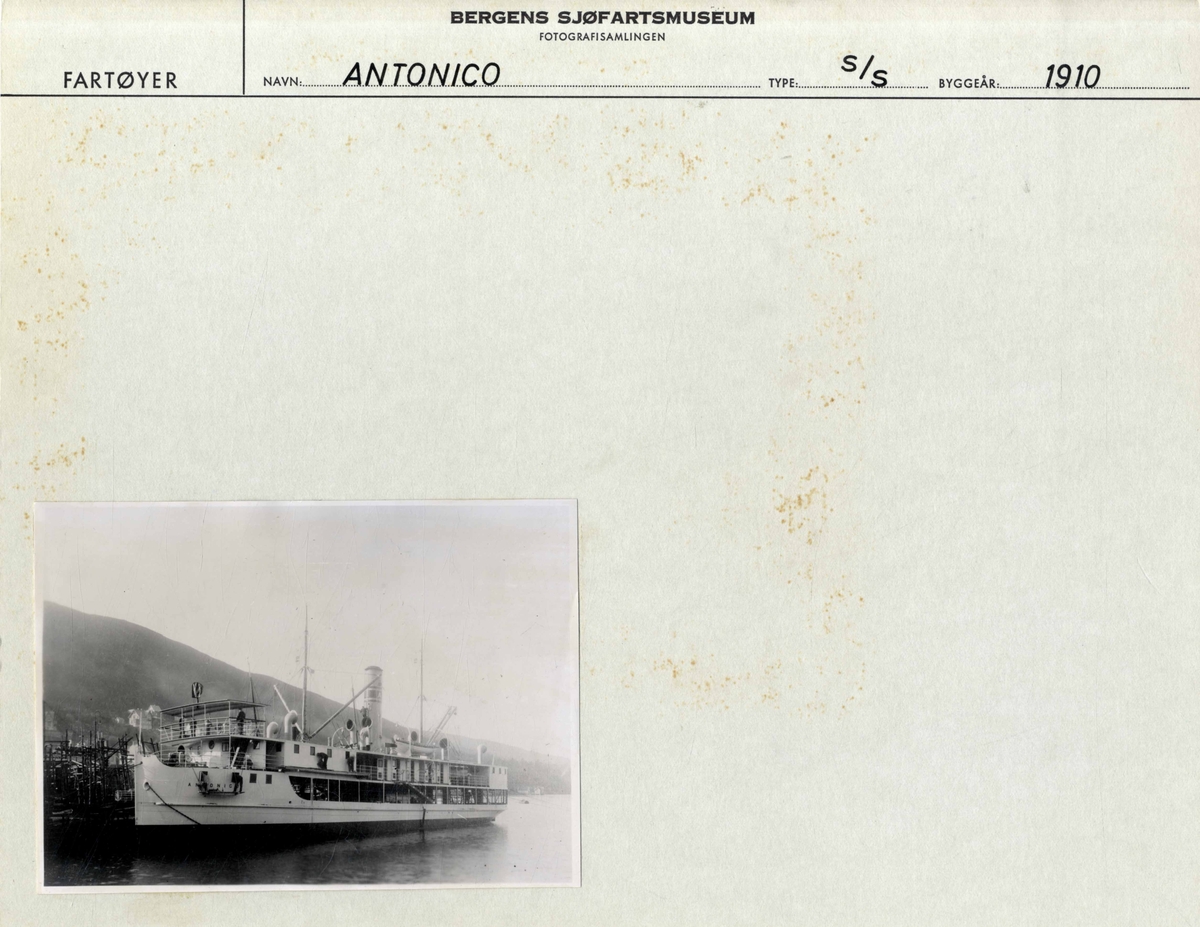 DS ANTONICO (bygget 1910).