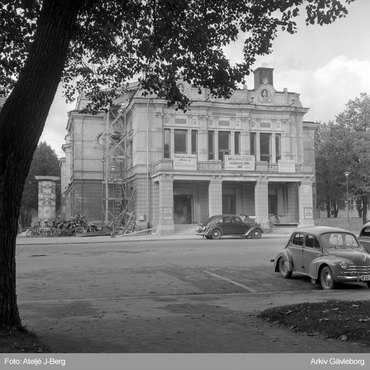 Ombyggnad av Gävle teater, 1956.