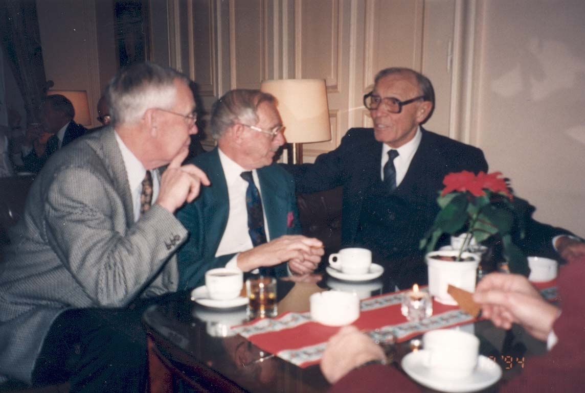 Gubbajul 1994. Fr.v: Carl Carlström, Karl-Erik Savemyr och Stig Lingnert.