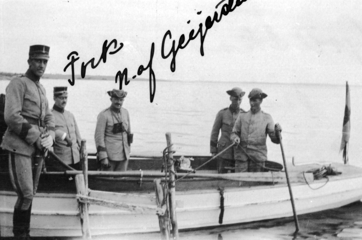 Gottskär 1916 vid draget, Fock, N af Geijerstam i en eka