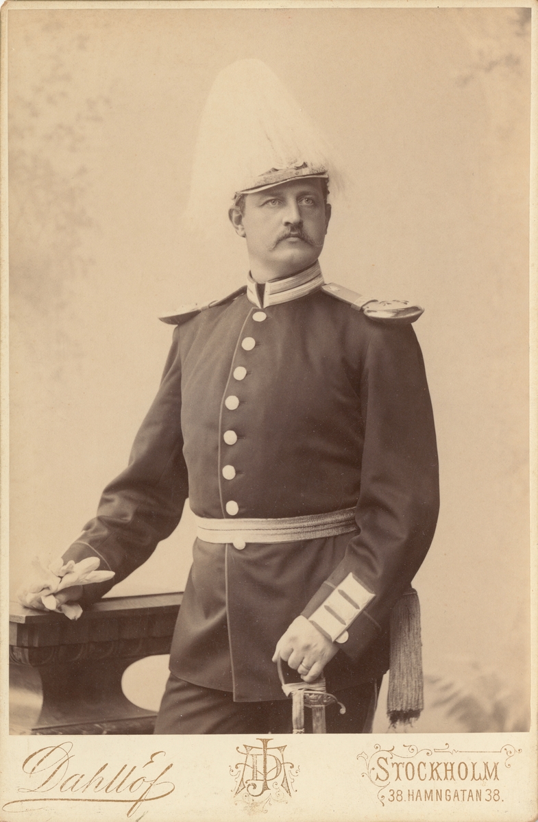 Porträtt av Ludvig Falkman, kapten vid Göta livgarde I 2.